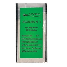 Agulha mão n.01 nybc c/ 20 unds Agulha mão n.01 nybc c/ 20 unds