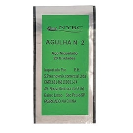 Agulha mão n.02 nybc c/ 20 unds Agulha mão n.02 nybc c/ 20 unds