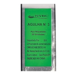 Agulha mão n.03 nybc c/ 20 unds Agulha mão n.03 nybc c/ 20 unds