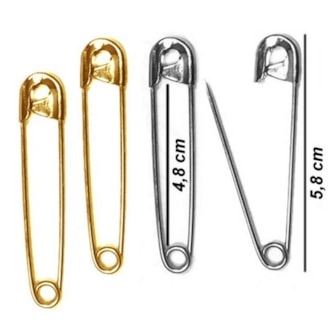 Alfinete segurança n.05 5,8 cm c/ 50 unds Alfinete segurança n.05 5,8 cm c/ 50 unds