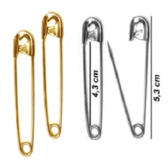 Alfinete segurança n. 4 -  5.3 cm c/ 50 unds