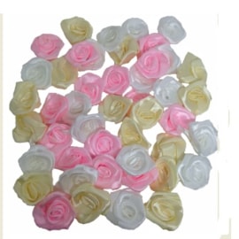 Aplic. rococo rosa 25 mm c/ 100 unds