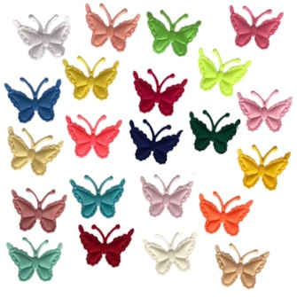 Aplicação borboleta prensada - 2.5 x 3 cm c/ 50 unds
