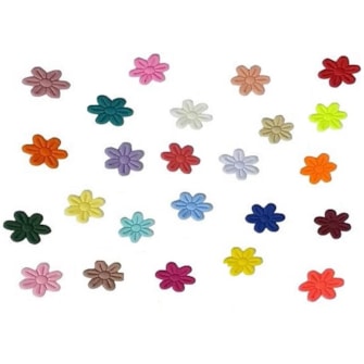 Aplicação flor prensada - aprox. 1.5 cm  c/ 100 unds