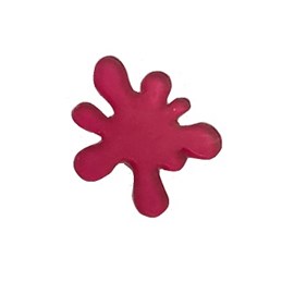 Aplique acrilico n. 88- slime pink- aprox. 3 x 3 cm c/ 5 unds