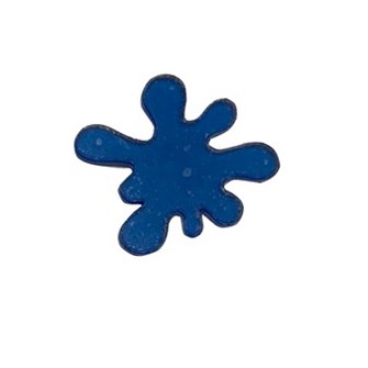 Aplique acrilico slime azul - aprox. 3 cm c/ 5 unds
