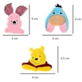 Aplique acrilico turma pooh - c/ 3 unds 