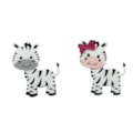 Aplique acrílico zebra - 3 x 4 cm c/ 3 unds