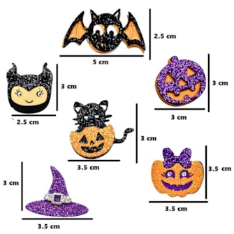 Aplique e.v.a halloween c/12 unds 