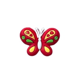 Aplique emborrachado borboleta vermelha - 2 x 2,5 cm  c/ 10 unds 
