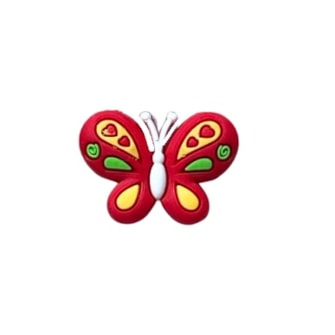 Aplique emborrachado borboleta vermelha - 2 x 2,5 cm  c/ 10 unds 