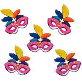 Aplique emborrachado carnaval -diversos c/ 5 unds  Aplique emborrachado carnaval -diversos c/ 5 unds