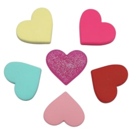 Aplique emborrachado coração - 3 x 4 cm c/ 5 unds Aplique emborrachado coração - 3 x 4 cm c/ 5 unds