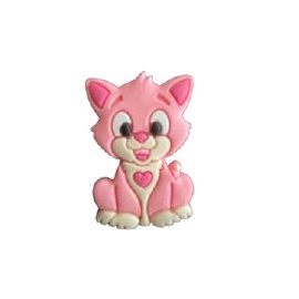 Aplique  emborrachado gatinha rosa - 2.5 x 4 cm c/ 10 unds