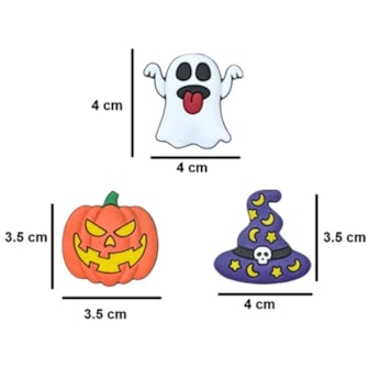 Aplique emborrachado j.m halloween c/ 10 unds 