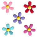Aplique emborrachado margarida pontilhada 4x4 c/ 5 unds 