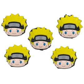 Aplique emborrachado naruto 3,5 x 4,5 cm c/ 5 unds