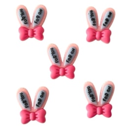 Aplique emborrachado orelhas coelho rosa c/ 5 unds Aplique emborrachado orelhas coelho rosa c/ 5 unds