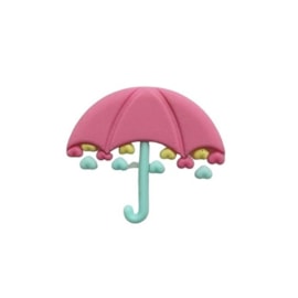 Aplique emborrachado sombrinha rosa - 3,5 x 4 cm c/ 10 unds