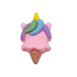 Aplique emborrachado sorvete unicornio rosa - 2 x 3 cm c/ 10 unds