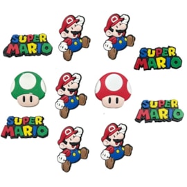 Aplique emborrachado super mario sortido c/ 10 unds