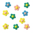 Aplique emborrachado yama flores sortidas - 2.5 cm c/ 20 unds