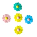 Aplique emborrachado yama flores sortidas - 3.5 cm c/ 10 unds