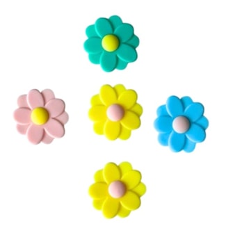 Aplique emborrachado yama flores sortidas - 3.5 cm c/ 10 unds