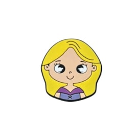Aplique emborrachado yama rosto  rapunzel c/ 10 unds