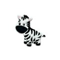 Aplique emborrachado zebra corpo inteiro - 5 x 2 cm c/ 5 unds