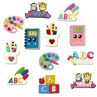 Aplique escolar c/ 10 unds 