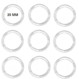 Argola acrilica cristal n.20 diametro 20mm c/ 144 pcs