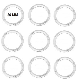 Argola acrilica cristal n.20 diametro 20mm c/ 144 pcs