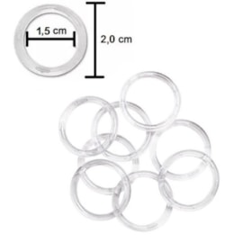 Argola plastica ritas  diametro 15 mm pct  c/ 144 unds