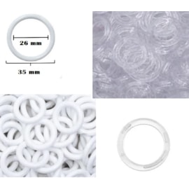 Argola plastica ritas  diametro 26 mm pct  c/ 144 unds