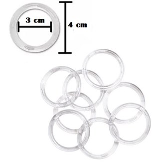 Argola plastica ritas diametro: 30 mm pct c/ 72 unds