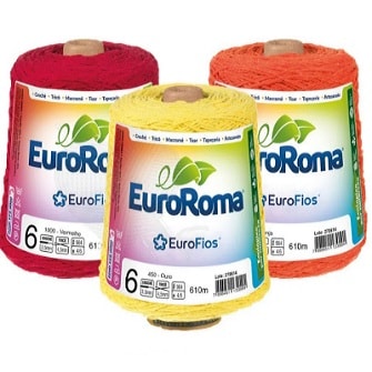 Barbante euroroma 4/6 colorido 610 mts