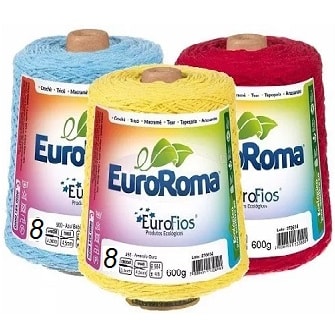 Barbante euroroma 4/8 colorido 457 mts
