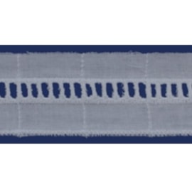 Bordado algodao ponto palito ref 9414 / bdja 1626 - 3.5 cm c/ 13.7 mts
