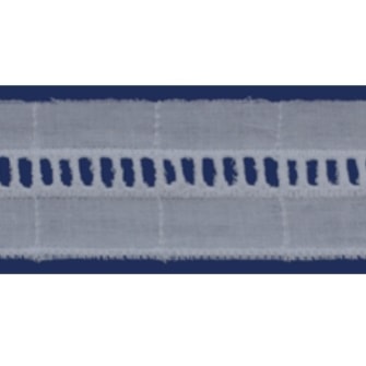 Bordado algodao ponto palito ref 9414 / bdja 1626 - 3.5 cm c/ 13.7 mts