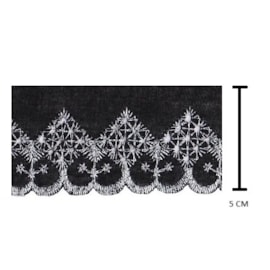 Bordado ctl 115-50 c/ 5 cm de larg. x 13,70 mts Bordado ctl 115-50 c/ 5 cm de larg. x 13,70 mts