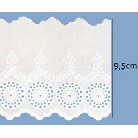 Bordado em algodão luli 112210 larg.: 5.20 cm  c/ 13.7 mts