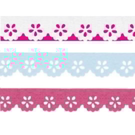 Bordado mini lesinha - 01 larg. aprox 2,1 cm  pç c/ 10 mts  Bordado mini lesinha - 01 larg. aprox 2,1 cm  pç c/ 10 mts