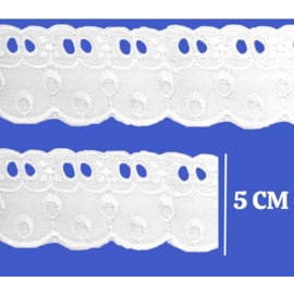 Bordado passa fita  luli misto ref. 5008 - 5 cm c/ 13.7 mts