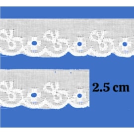 Bordado poliester luli ref. 2505-  larg 2,5 cm  c/ 13,70 mts