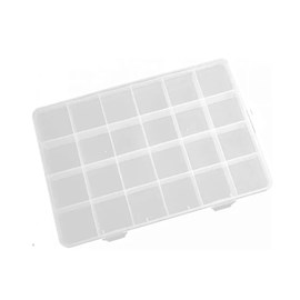 Caixa organizadora plastico ut 905 -19,5x13,2/ 2,5 cm - 24 divisórias