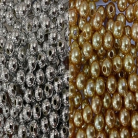 Conta plastica metalizada -8 mm - 50 grs  Conta plastica metalizada -8 mm - 50 grs