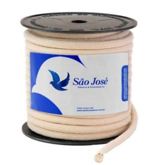 Cordão algodão cru  8 mm c/ 20 mts Cordão algodão cru  8 mm c/ 20 mts