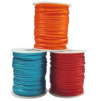 Cordão de cetim rabo de rato 3 mm c/ 25 mts