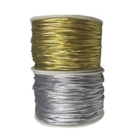 Cordao metalizado com elastano ref ce 300- 1,0mm x 50mts